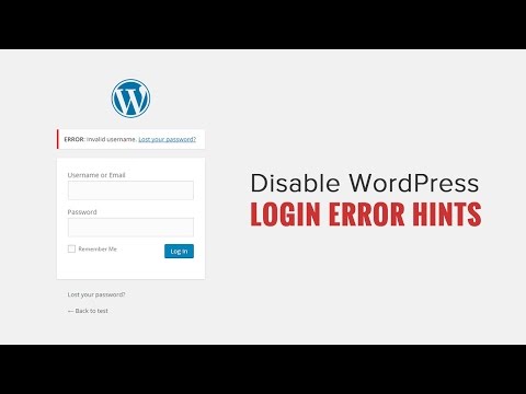 How to Disable Login Hints in WordPress Login Error Messages