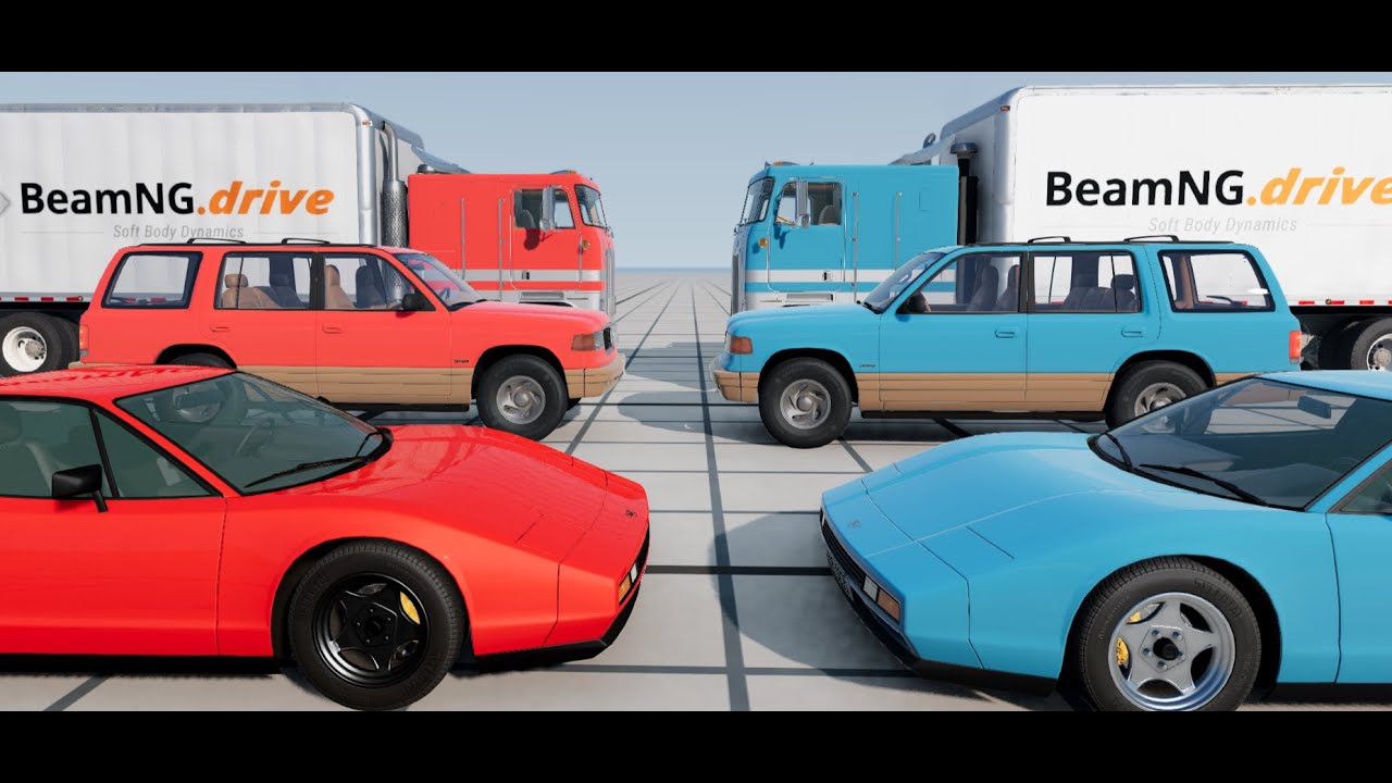 The war of blue and red (beamng drive) - YouTube