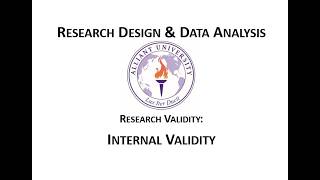 Week 08 Lecture 02 Internal Validity