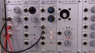 Doepfer A163 VC Frequency Divider-Audio Demonstration and Modulation