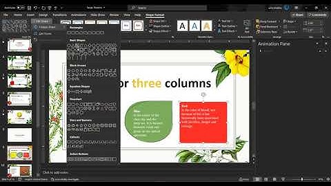 FREE PowerPoint template!! Tropical flower themed - Completely free with animation tutorial