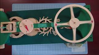 時計の脱進機（クラブツース・レバー）の木製模型