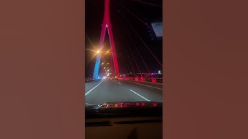 Cầu Cần Thơ lên đèn về đêm tuyệt đẹp #caucantho