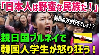 【海外の反応】「なぜ野蛮な日本人に優しくするの」ブルネイに留学中の韓国人が、日本人に優しいブルネイ人に激怒→衝撃の事実を知り驚愕