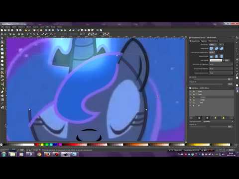 Vector Princess Luna   eclipse of the moon by Kyss.S [TimeLapse]