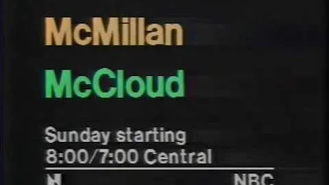 McMillan And Wife & McCloud 1977 NBC Promo