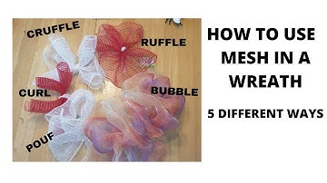 5 METHODS USING DECO MESH IN A WREATH