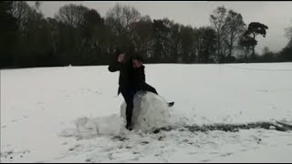 Man Showing Off His Huge Snowball