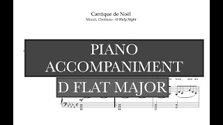 O Holy Night (A. Adam) D-Flat Major Piano Accompaniment - Karaoke