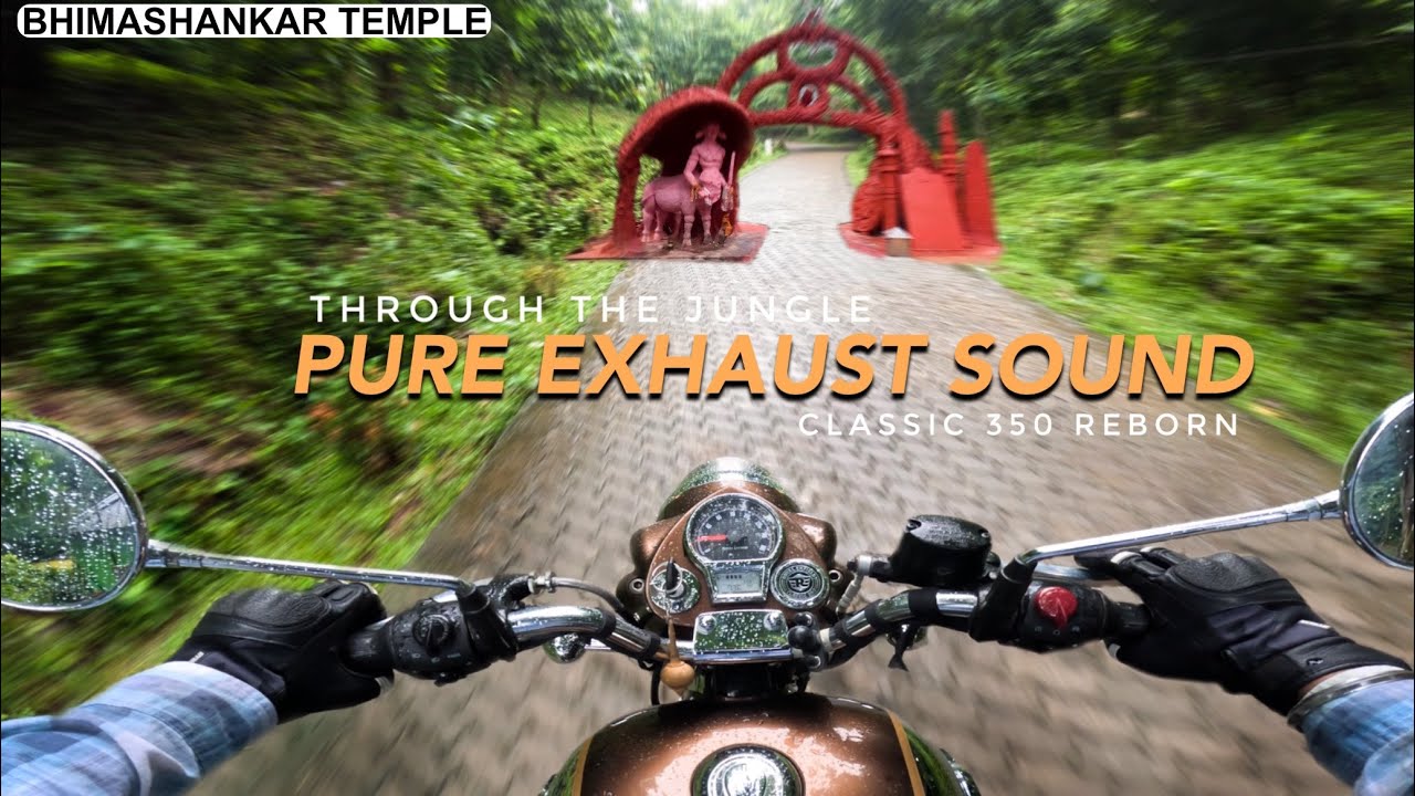 ROYAL ENFIELD CLASSIC 350 PURE EXHAUST SOUND - BHIMASHANKAR DHAM, GUWAHATI (RAW ONBOARD)