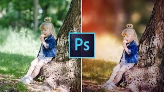 photoshop background outdoor blur portrait edit