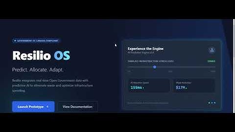 Resilio integrates real-time Open Government data with predictive AI
