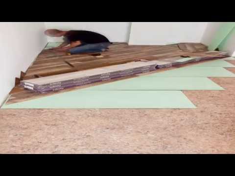 time lapse Laying laminate diagonal