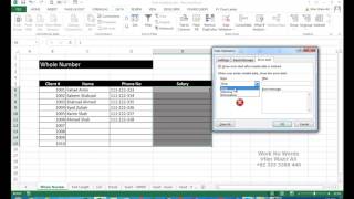 77. Data Validation in Excel 2013 Part 1 Urdu Tutorials by Irfan Bakaly