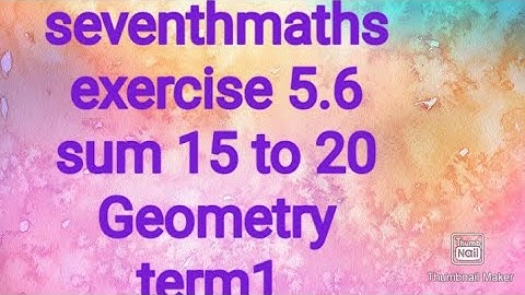 seventhmaths |term1|exercise 5.6| geometry # Samacheer # State Board #theensuvaikanakku