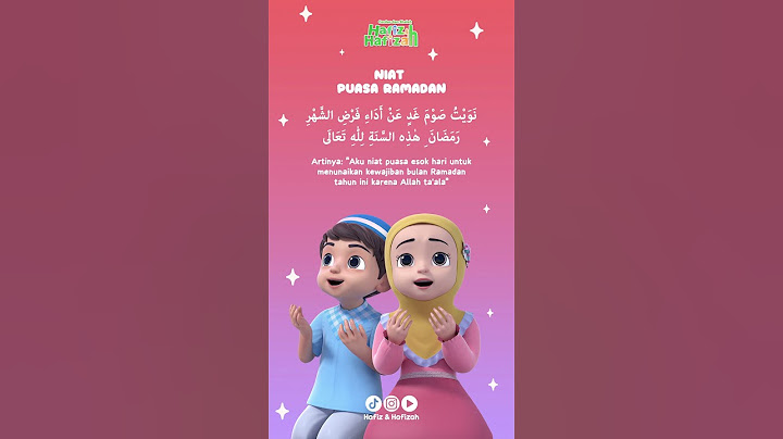 Jangan lupa baca niat puasa Ramadan nanti malam ya teman-teman! ❤️😊 #hafizhafizah #viral  #shorts