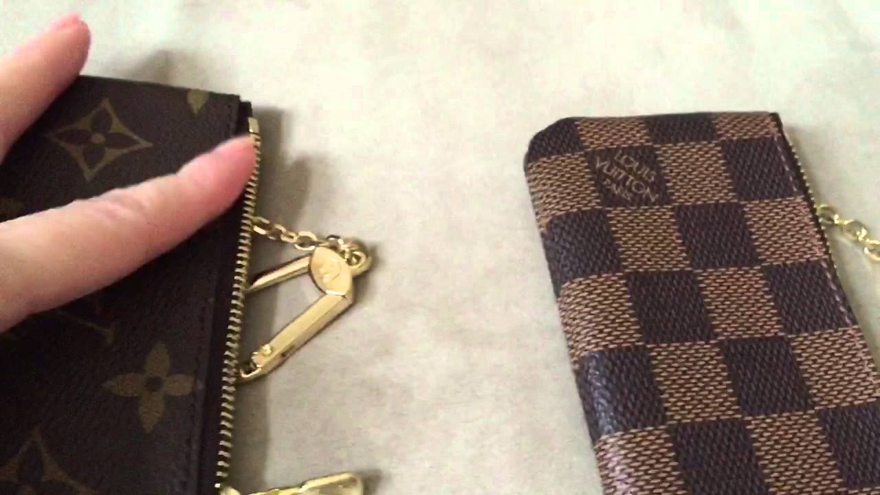 Louis Vuitton Key Pouch, Monogram and Damier - YouTube