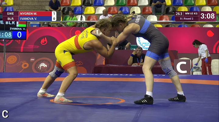 Round 2 WW - 65 kg: M. NYGREN (SWE) v. V. IVANOVA (BLR)