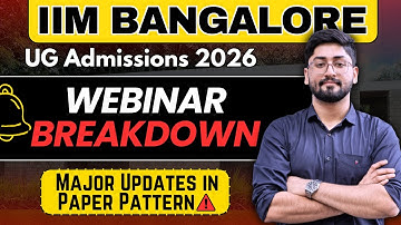 IIMB UG Admissions 2026 WEBINAR BREAKDOWN