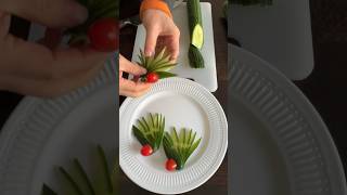 Super Salad Cucumber Decoration Ideas #SuperSalad #cuttingskills #fooddecoration