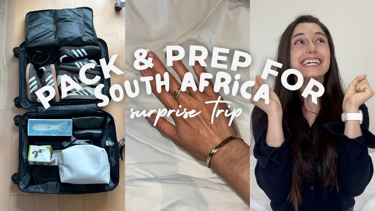 PACK & PREP: surprise visit to Cape Town, packing cubes, makeup haul 🇿🇦