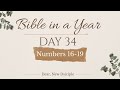 Bible In A Year | DAY 34 | Numbers 16-19 | NLT
