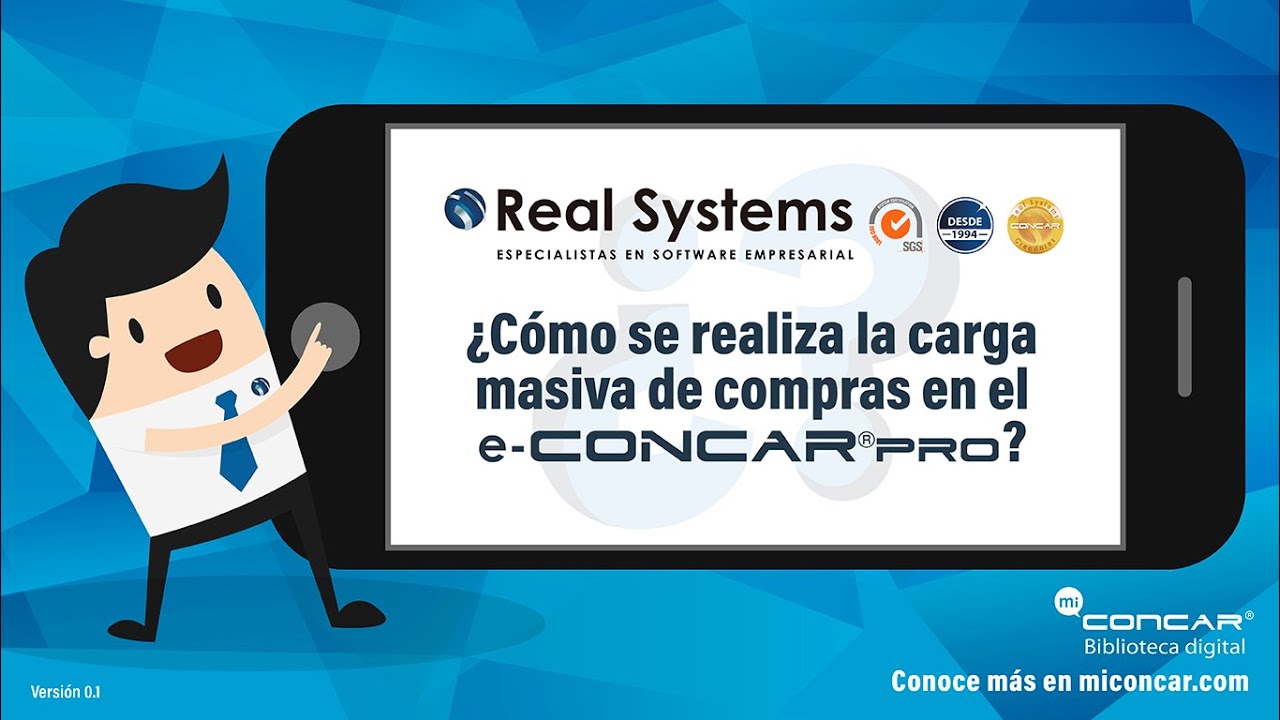 CONCAR - ¿Cómo se realiza la Carga Masiva de Compras en e-CONCAR Pro? - Preguntas frecuentes