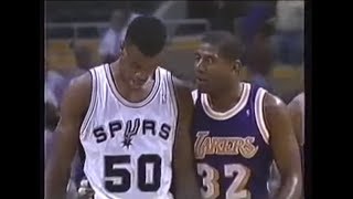 David Robinson's 1990-91 Season Highlights (25.6 ppg, 13.0 rpg, 3.9 bpg)