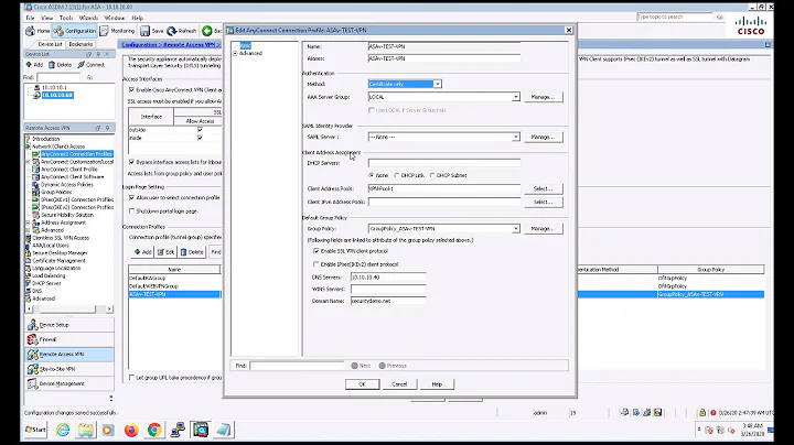 SSL VPN with AnyConnect using Certificate-Based Authentication