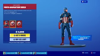 Fortnite - NEW - Captain America skin \& Grand Salute' Emote - Showcase