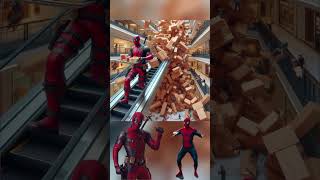 Superheroes Outrun a Toppling Jenga Tower | Spider-Man, Iron Man &amp; Superman