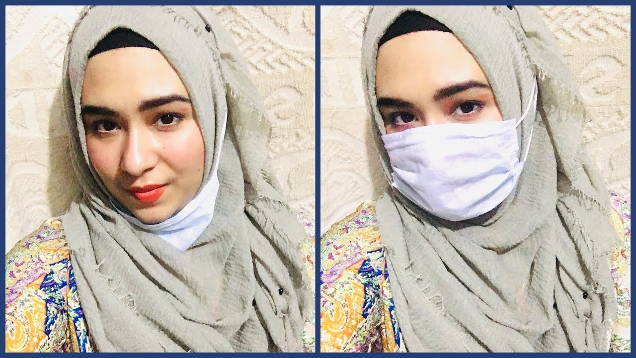  Hijab  tutorial with mask  corona YouTube