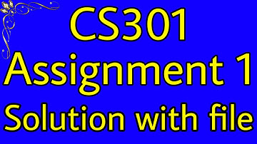 CS301 Assignment 1 Solution 2022 | CS301 Assignment 1 Solution Spring 2022 | CS301 Assignment 1 2022