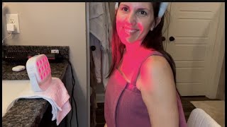 A portable red light therapy lamp