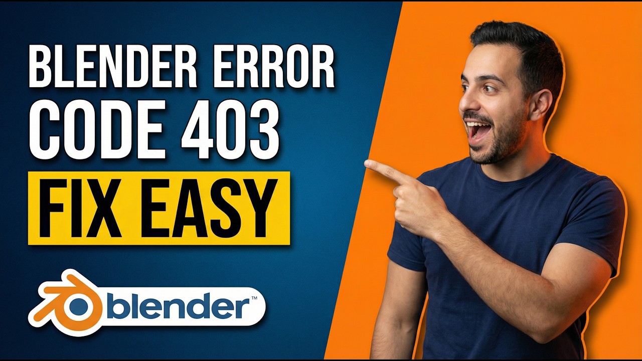 Blender Error Code 403 Fix (Easy Step-By-Step Guide) - YouTube