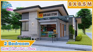 Small House Design 2 Bedroom With Sari Sari Store