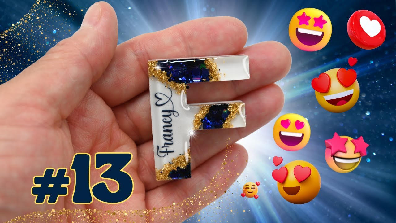 #13 DE 13 DISEÑOS DIFERENTES PARA FABRICAR LLAVEROS DE LETRAS CON RESINA