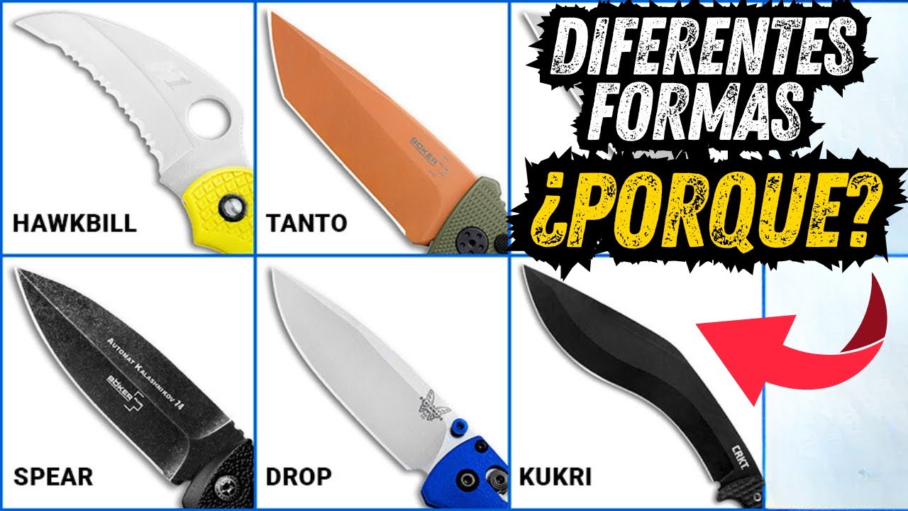 Para Que Sirve Cada TIPO de HOJA en los Cuchillos y Navajas 🔪