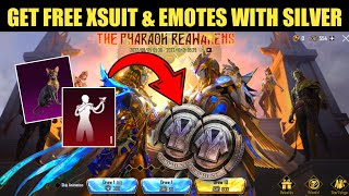 GET FREE PHARAOH X-SUIT & EMOTES WITH SILVER FRAGMANTS 😍|| HOW TO GET FREE SPIRIT COMPANION IN BGMI