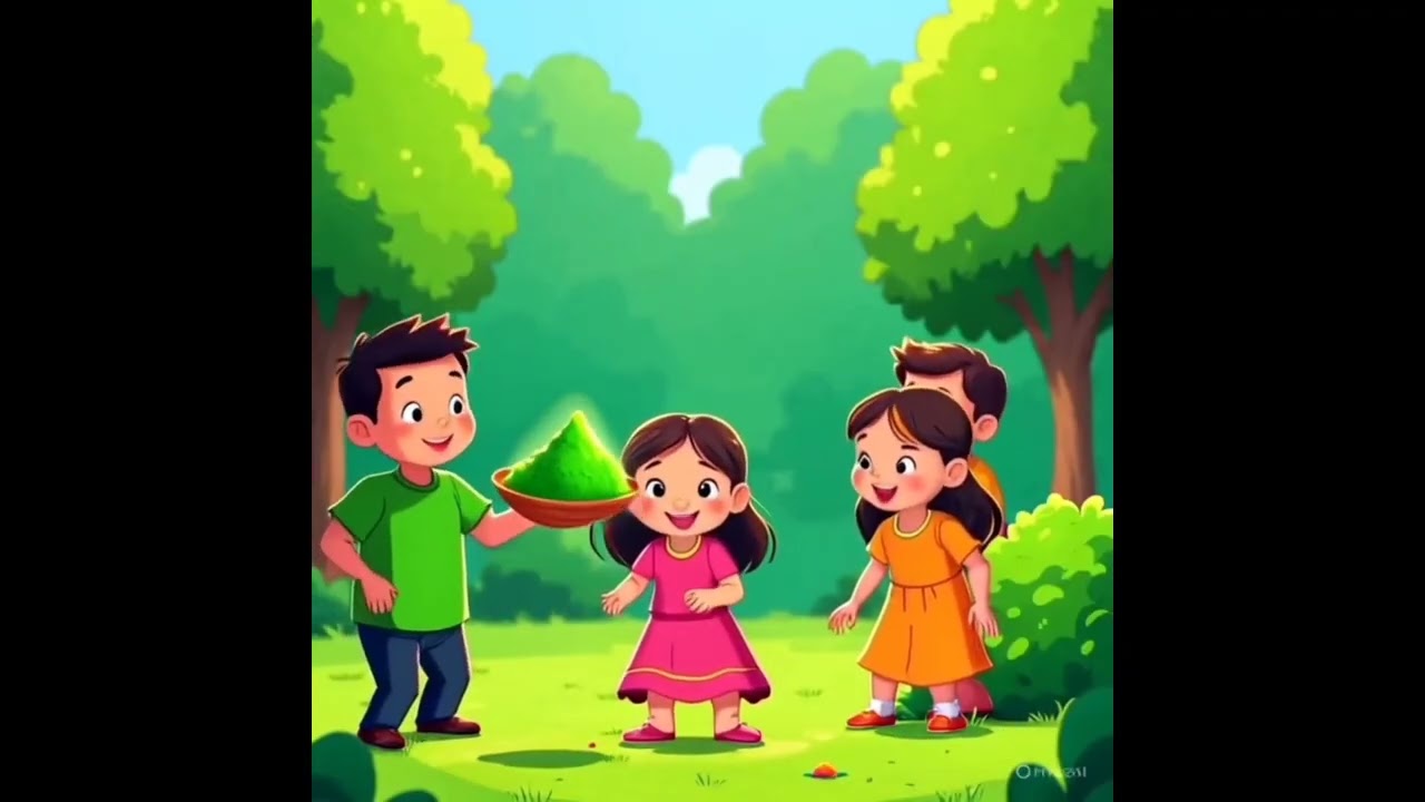  Different types of colours with holi theme for kids 