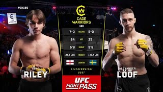 Cage Warriors 160: Luke Riley vs Alexander Loof | September 29th, 2023