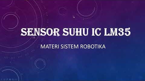 Materi sensor Suhu LM 35