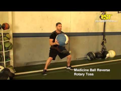 Medicine Ball Reverse Rotary Toss