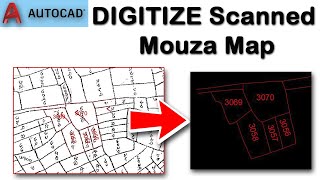 How to DIGITIZE a Scanned Mouza Map in AutoCAD screenshot 3