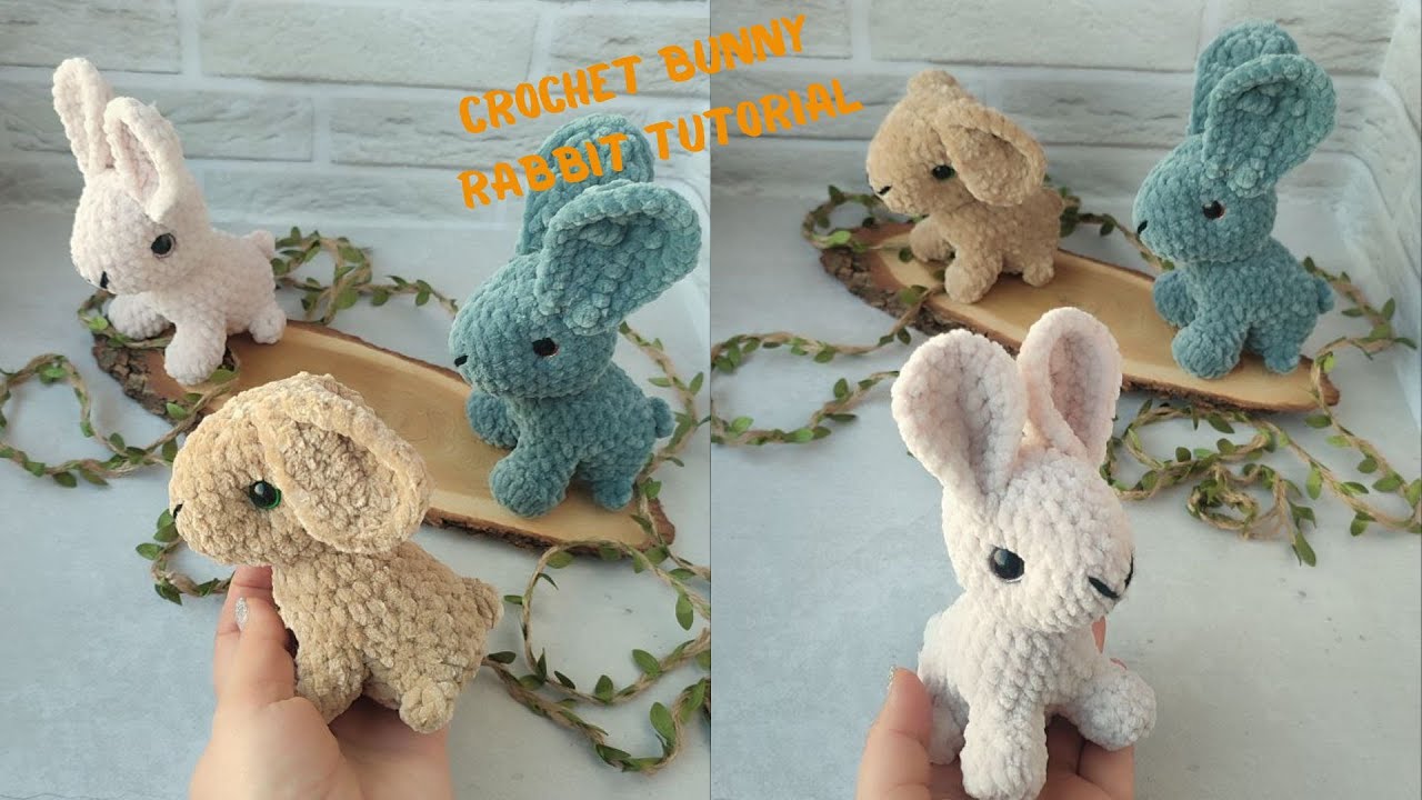 Youtube Crochet Rabbit Tutorial Crochet Bunny Rabbit Amigurumi, Easy Beginner-Friendly Tutorial Crochet ...