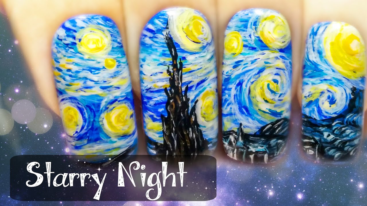 1. Starry Night Nail Art Tutorial - wide 5