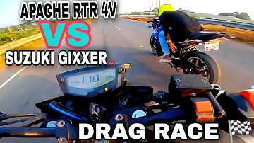 Apache RTR 160 4V vs Suzuki Gixxer 155 Drag Race |@demonblogs8939