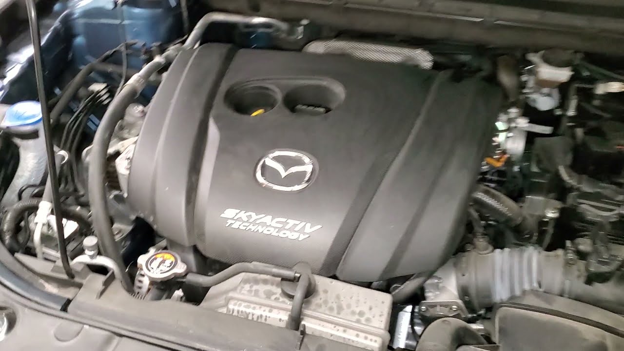 2017 To 2022 Mazda Cx-5 How To Check Coolant / Antifreeze Fluid Level In Overflow Bottle