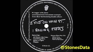 Rolling Stones EXILE ON MAIN STREET BLUES (unreleased, 1972)