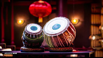 TABLA & HANG DRUM YOGA MUSIC 》Positive Energy Music with Gentle Rain Sounds